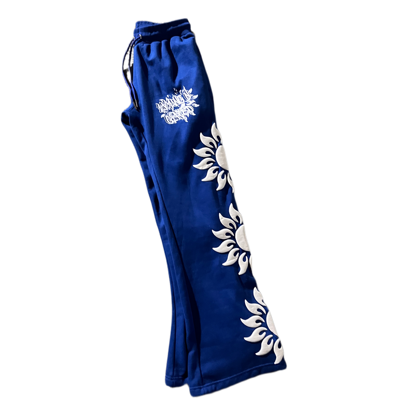 Wide-Leg “YOUNG N GIFTED” Royal Logo Sweats