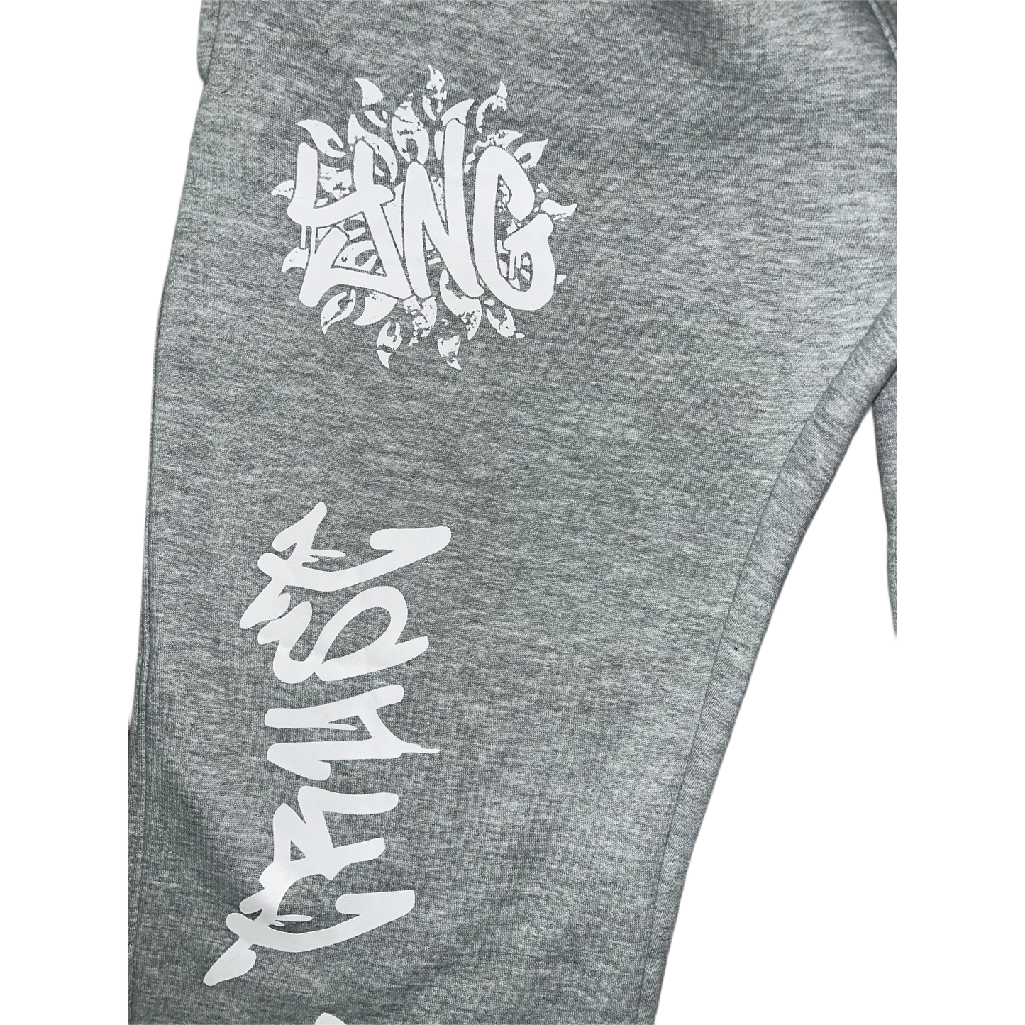 “IN GRIND WE TRUST” Grey Wide-Leg Sweat