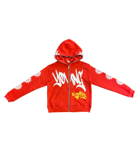 “Strawberry Banana Red” Full-Zip